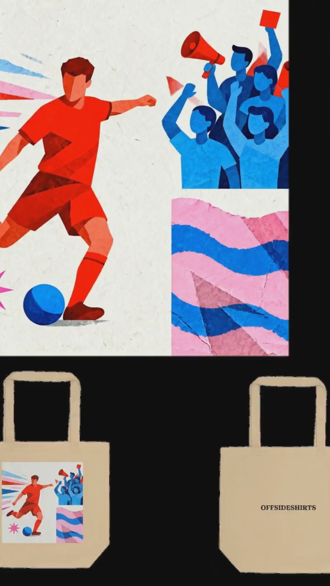 Organic Cotton Tote Bag — Football Fan Matchday Shopper