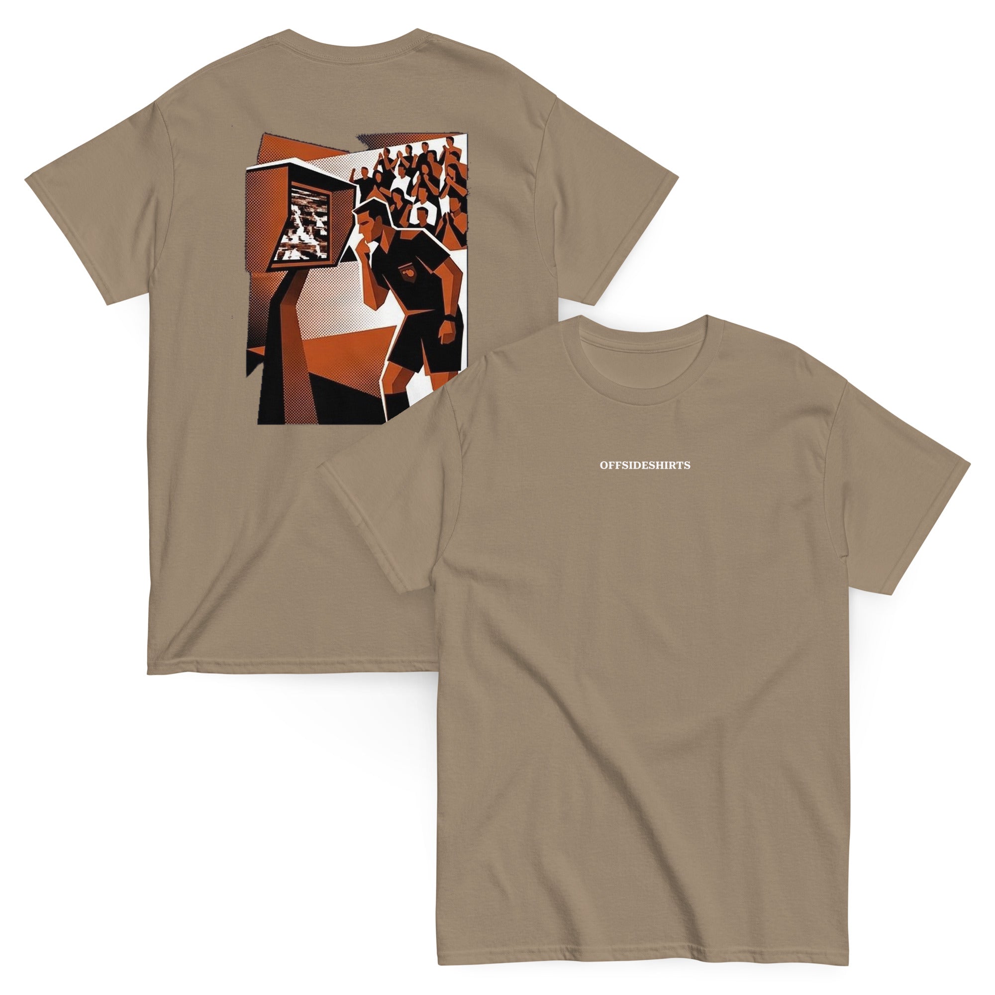 VAR Check funny football design on a unisex cotton t-shirt