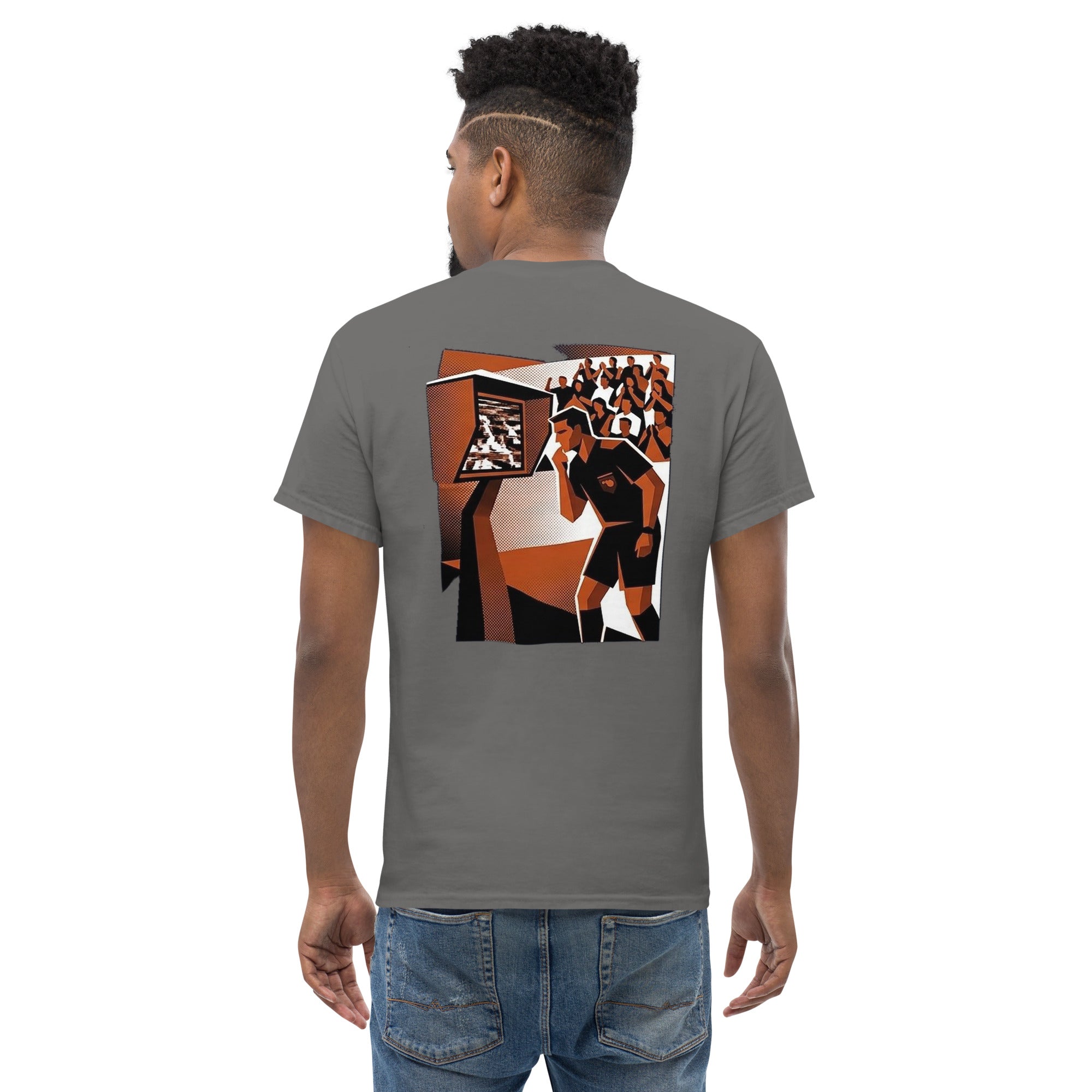 VAR Check funny football design on a unisex cotton t-shirt