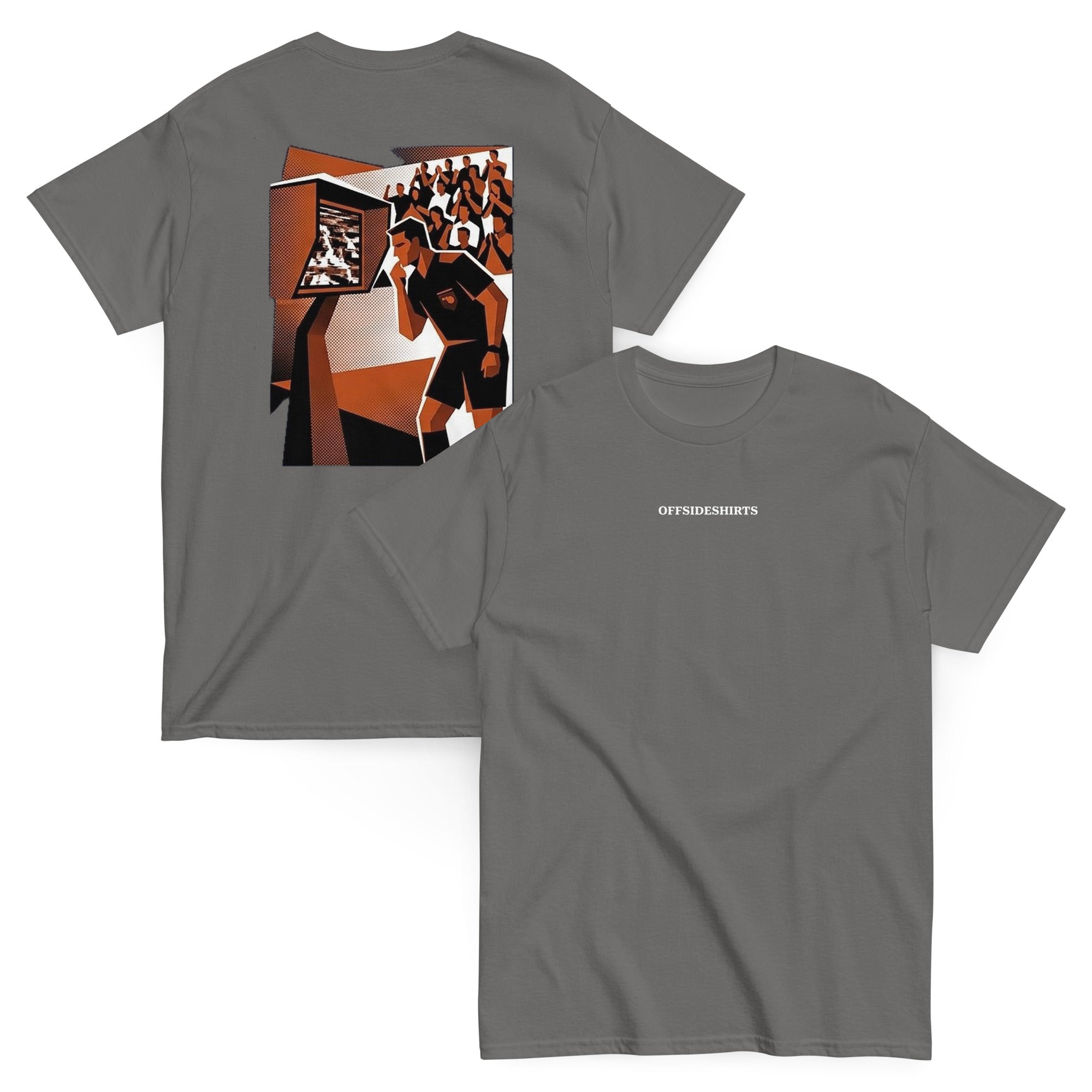 VAR Check funny football design on a unisex cotton t-shirt