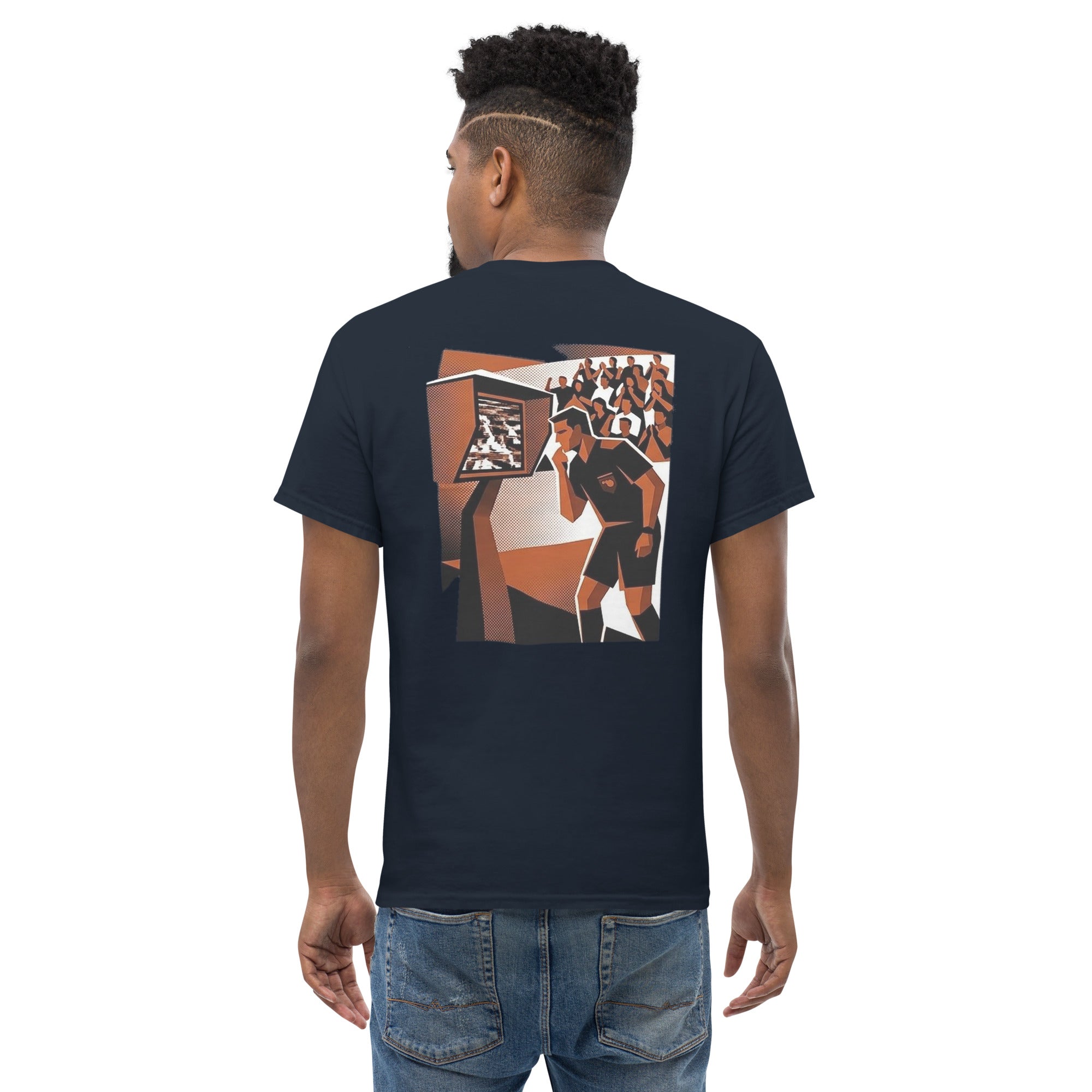 VAR Check funny football design on a unisex cotton t-shirt