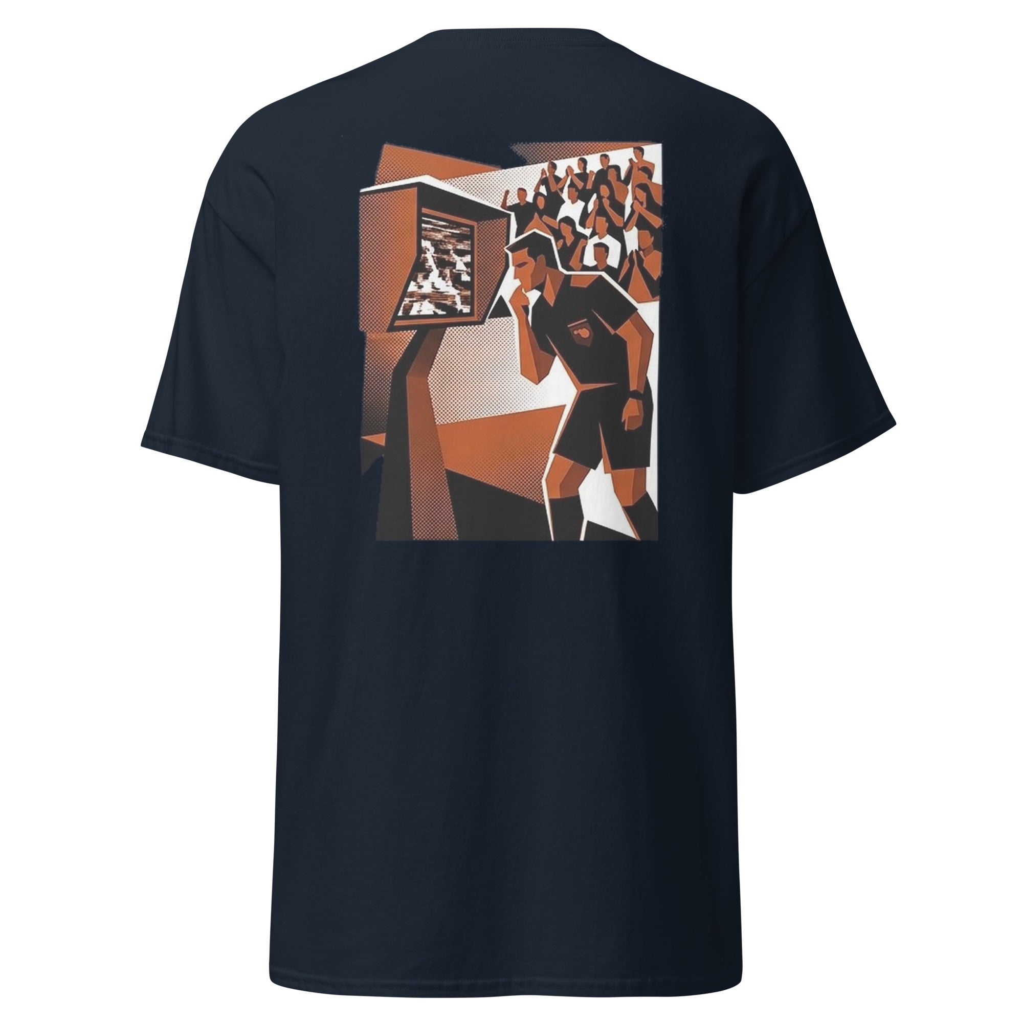 VAR Check funny football design on a unisex cotton t-shirt