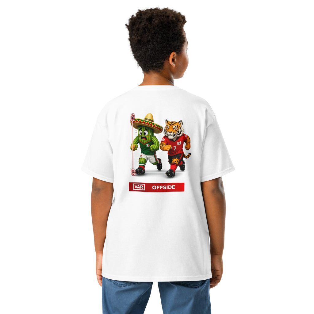 Funny cactus offside design on a cotton football fan t-shirt